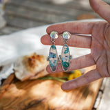 Earrings in Confetti Chrysocolla - Golden Road Crafted