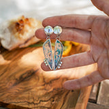 Earrings in Confetti Chrysocolla - Golden Road Crafted