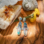 Earrings in Confetti Chrysocolla - Golden Road Crafted