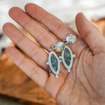 Earrings in Confetti Chrysocolla - Golden Road Crafted