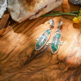 Earrings in Confetti Chrysocolla - Golden Road Crafted