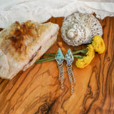 Earrings in Hubei Turquoise - Golden Road Crafted