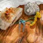 Earrings in Hubei Turquoise - Golden Road Crafted