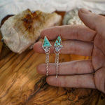 Earrings in Hubei Turquoise - Golden Road Crafted