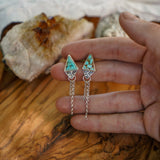 Earrings in Hubei Turquoise - Golden Road Crafted