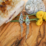 Earrings in Hubei Turquoise - Golden Road Crafted