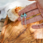 Earrings in Hubei Turquoise - Golden Road Crafted