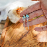 Earrings in Hubei Turquoise - Golden Road Crafted