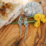 Earrings in Hubei Turquoise - Golden Road Crafted