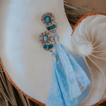 Earrings in Lone Mountain Turquoise - Golden Road Crafted