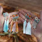 Earrings in Lone Mountain Turquoise - Golden Road Crafted