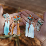 Earrings in Lone Mountain Turquoise - Golden Road Crafted