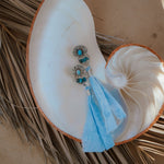 Earrings in Lone Mountain Turquoise - Golden Road Crafted