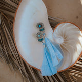 Earrings in Lone Mountain Turquoise - Golden Road Crafted