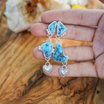 Earrings in Rough Turquoise - Golden Road Crafted