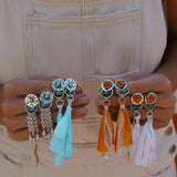 Earrings in Spiny Oyster Hearts - Golden Road Crafted