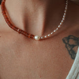 Easy Lovin’ Duel Necklace in Citrine + Freshwater Pearl - Golden Road Crafted