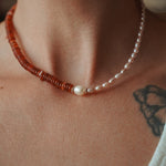 Easy Lovin’ Duel Necklace in Citrine + Freshwater Pearl - Golden Road Crafted