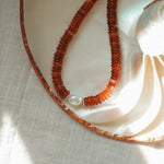 Easy Lovin' Necklace in Citrine & Freshwater Pearl - Golden Road Crafted
