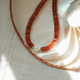 Easy Lovin' Necklace in Citrine & Freshwater Pearl - Golden Road Crafted