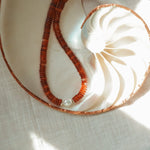 Easy Lovin' Necklace in Citrine & Freshwater Pearl - Golden Road Crafted