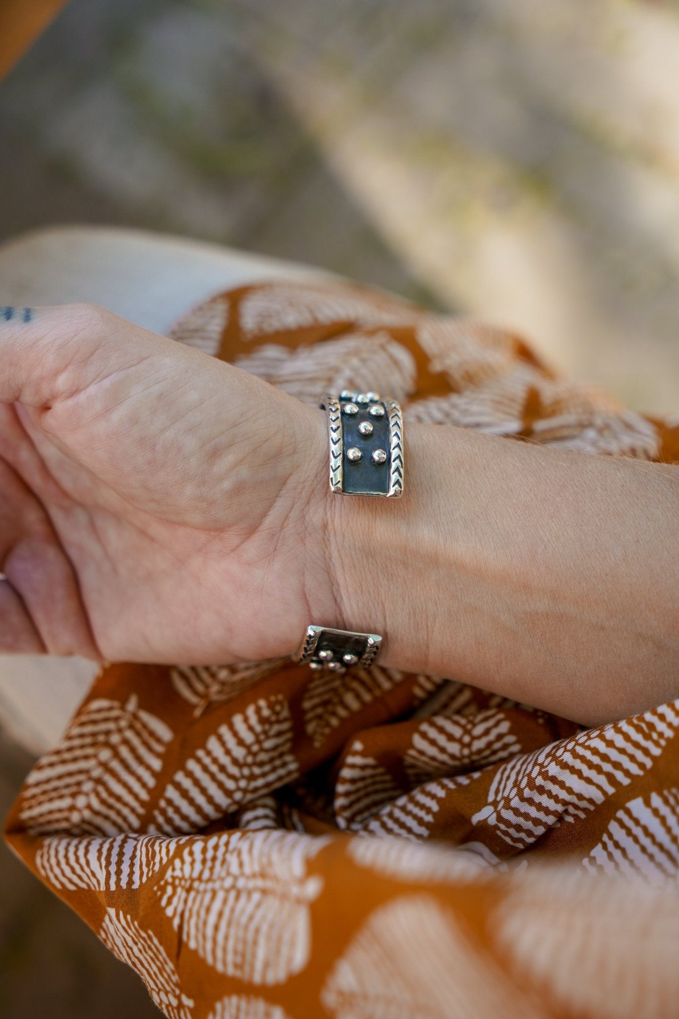 Egyptian Turquoise Cuff - Golden Road Crafted