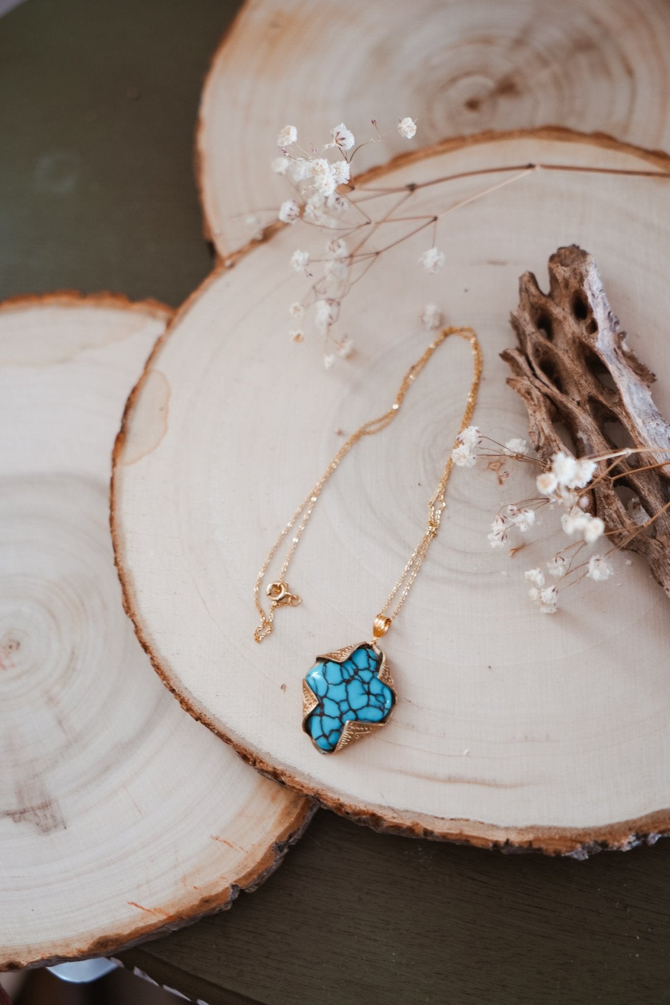 Egyptian Turquoise Necklace - Golden Road Crafted