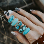 Egyptian Turquoise Ring (Size 8) - Golden Road Crafted