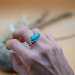 Egyptian Turquoise Ring (Size 8) - Golden Road Crafted