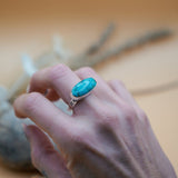 Egyptian Turquoise Ring (Size 8) - Golden Road Crafted