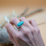 Egyptian Turquoise Ring (Size 8) - Golden Road Crafted