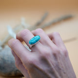 Egyptian Turquoise Ring (Size 8) - Golden Road Crafted