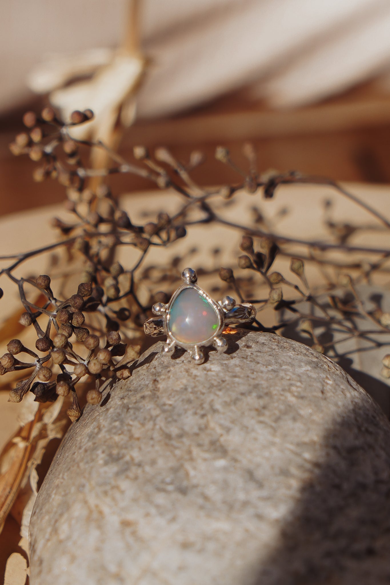 Ethiopian Opal Ring (Size 7.5) - Golden Road Crafted