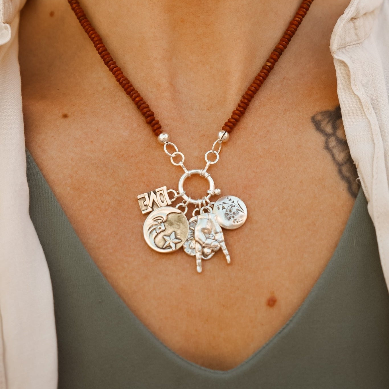 Faceted Stone Chain - Golden Road Crafted