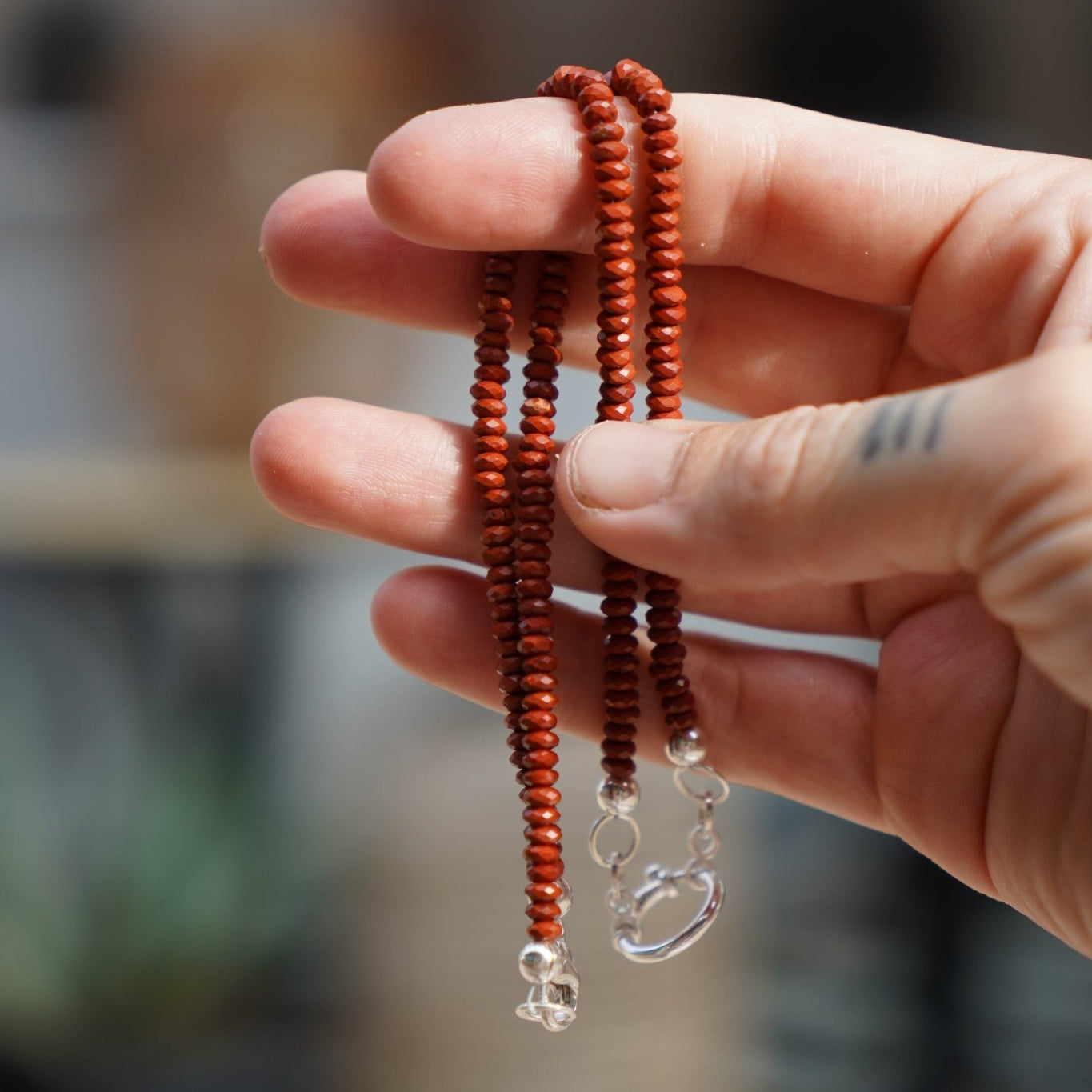 Faceted Stone Chain - Golden Road Crafted