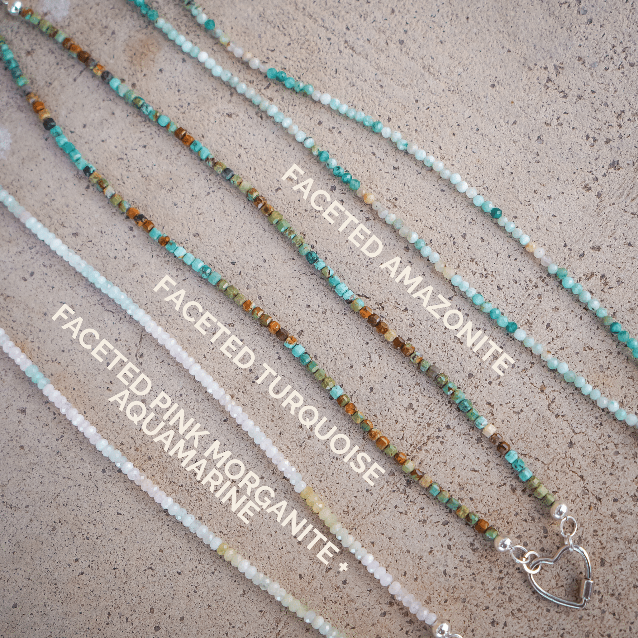 Faceted Stone Chain - Golden Road Crafted