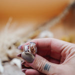 Fancy Concho Ring in Scenic Agate (Size 6) - Golden Road Crafted