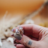Fancy Concho Ring in Scenic Agate (Size 6) - Golden Road Crafted