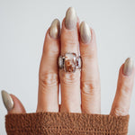 Fancy Concho Ring in Scenic Agate (Size 6) - Golden Road Crafted