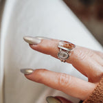 Fancy Concho Ring in Scenic Agate (Size 6) - Golden Road Crafted