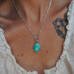 Finder's Keepers Toggle Necklace in Kingman Turquoise - Golden Road Crafted