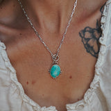 Finder's Keepers Toggle Necklace in Kingman Turquoise - Golden Road Crafted