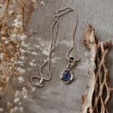 Fine Silver Kiln - Fired Pendant in Kyanite - Golden Road Crafted