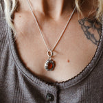 Fine Silver Kiln - Fired Pendant in Kyanite - Golden Road Crafted