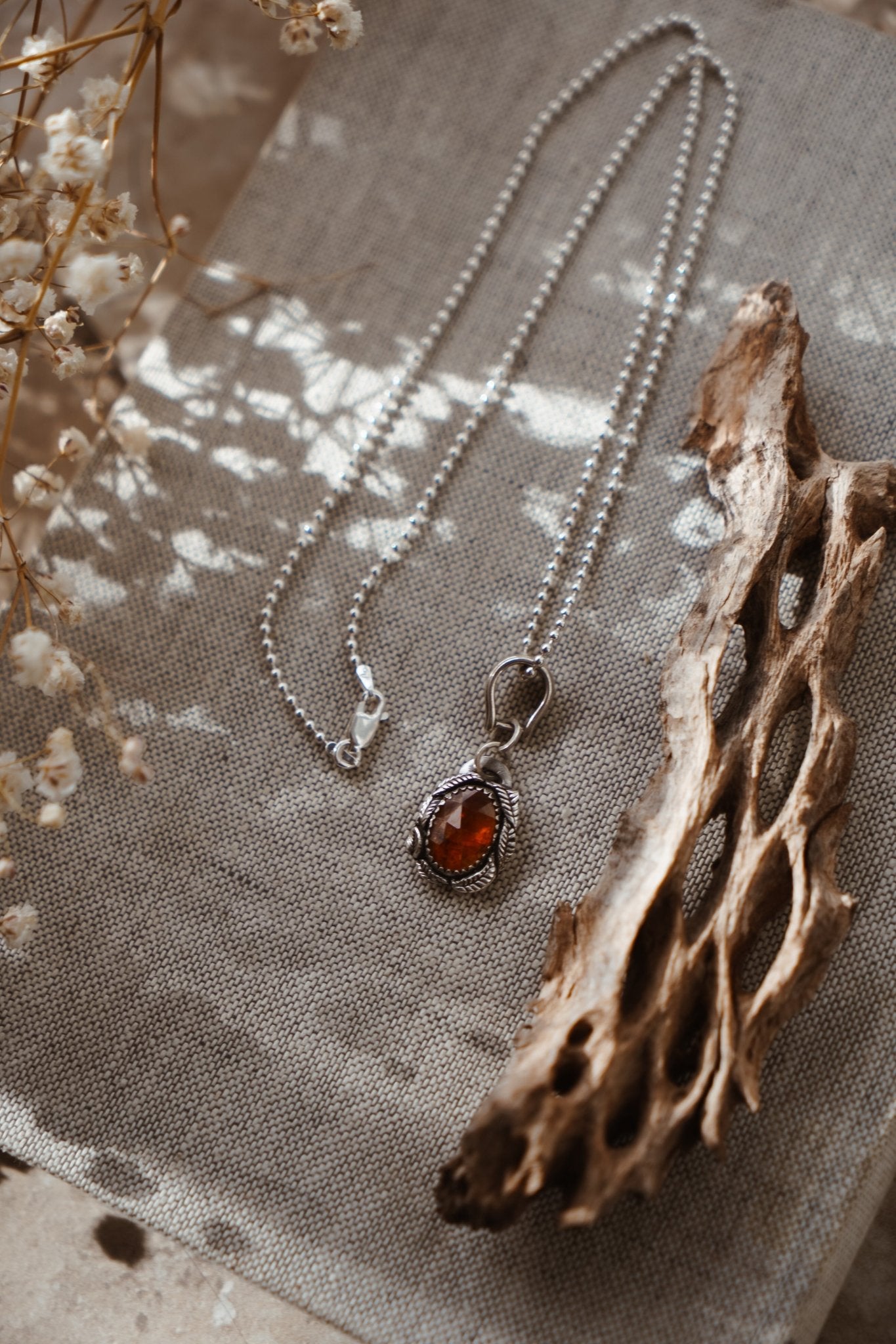 Fine Silver Kiln - Fired Pendant in Kyanite - Golden Road Crafted