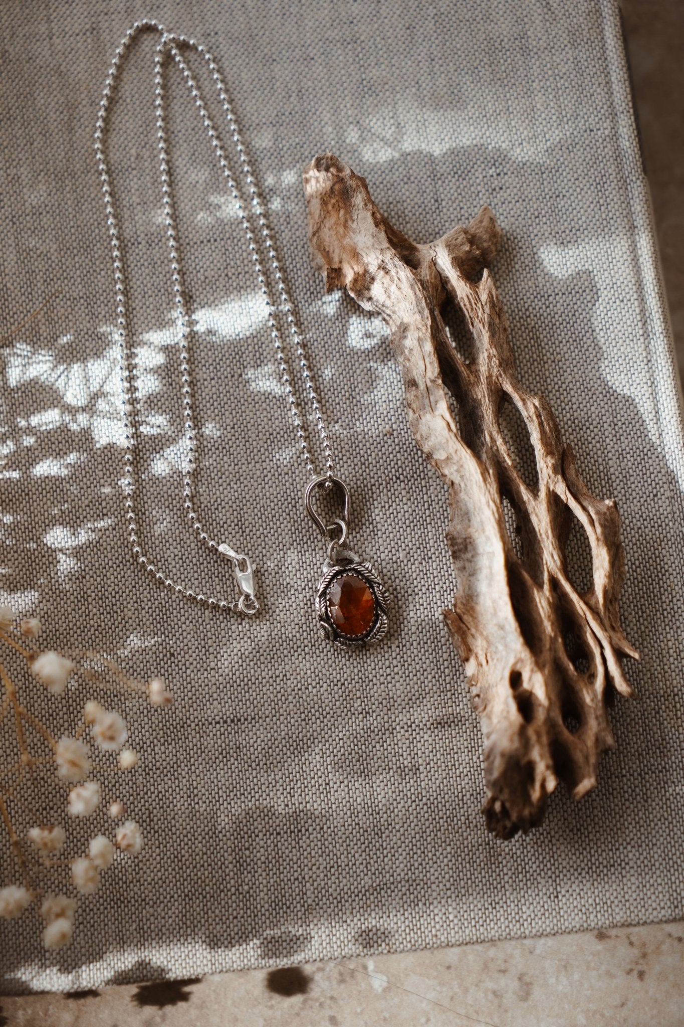 Fine Silver Kiln - Fired Pendant in Kyanite - Golden Road Crafted