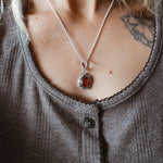 Fine Silver Kiln - Fired Pendant in Kyanite - Golden Road Crafted