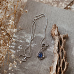 Fine Silver Kiln - Fired Pendant in Kyanite - Golden Road Crafted