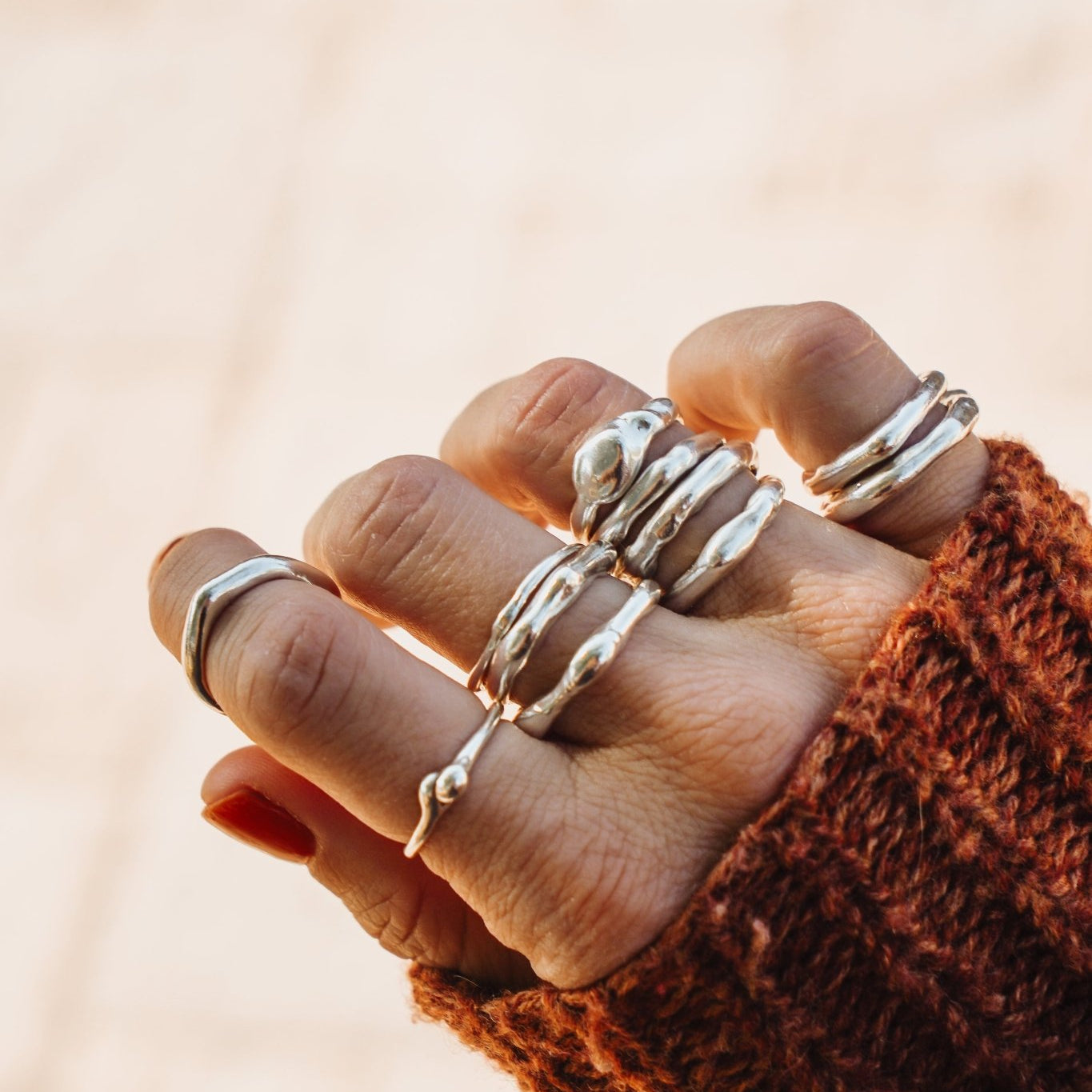 Free - form Ring (Size 6.5) - Golden Road Crafted