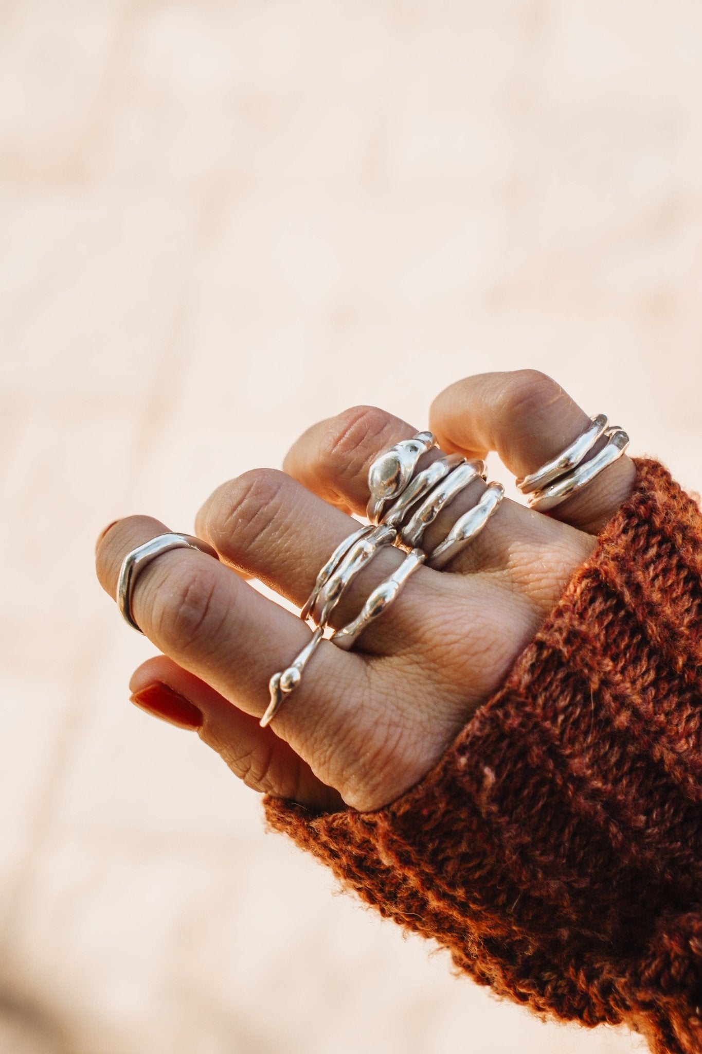 Free - form Ring (Size 6.5) - Golden Road Crafted